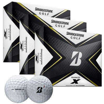 PlayBetter Bridgestone Tour B X (Three Dozen) Golf Balls | Multi-Packs | REACTIV Cover Technology | Higher Ball Speed & Maximum Distance
