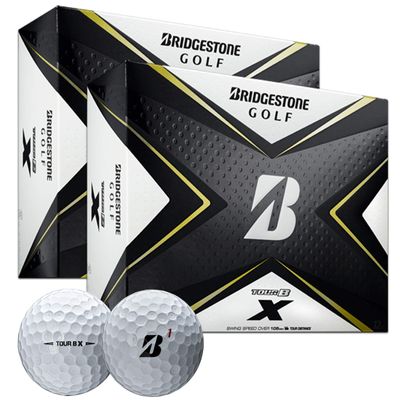 PlayBetter Bridgestone Tour B X (Two Dozen) Golf Balls | Multi-Packs | REACTIV Cover Technology | Higher Ball Speed & Maximum Distance