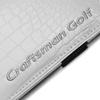 CRAFTSMAN GOLF Personized Custom Crocodile Pattern Golf Scorecard Holder and Yardage Book Cover Case Protector (Custom White) view 2