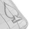 CRAFTSMAN GOLF Personized Custom Crocodile Pattern Golf Scorecard Holder and Yardage Book Cover Case Protector (Custom White) view 3