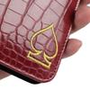 CRAFTSMAN GOLF Crocodile Pattern Golf Scorecard Holder and Yardage Book Cover Case Protector Also Accept Custom Order with Your Name Stitched Customization Version (Custom Red) view 4