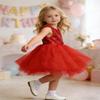 AGQT Baby Girls Birthday Tutu Dress Sequin Tulle Soft Lined Formal Princess Dresses for Party Wedding Red 3-6 Months view 4