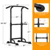 DlandHome Power Tower Pull Up Dip Station Multi-Function Fitness Equipment for Strength Training Adjustable Height Dip Stand for Home Gym, Black view 4
