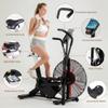 leikefitness Fan Exercise Bike Upright AirBike Indoor Cycling Stationary Bicycle with Unlimited Air Resistance System,Heart Rate Compatibility and Tablet Holder for Home Cardio Workout view 2