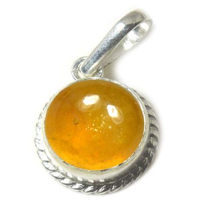 55Carat CHOOSE YOUR COLOR 2 Carat Round Shape Natural Yellow-Sapphire Gemstones Silver Pendant Locket