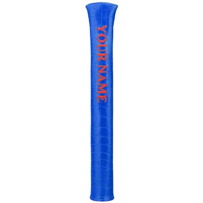 Craftsman Golf Crocodile Pattern Leather Cool Alignment Stick Cover Case Holder Grip Cover Golf Accessory(Custom Blue)