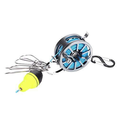 Fish Stringer Kit Portable Live Fish Large Buckle Lock, Stainless Steel Fishing Gear 6m/7m 5 Locks Accessories (Silver)