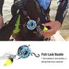 Fish Stringer Kit Portable Live Fish Large Buckle Lock, Stainless Steel Fishing Gear 6m/7m 5 Locks Accessories (Silver) view 2