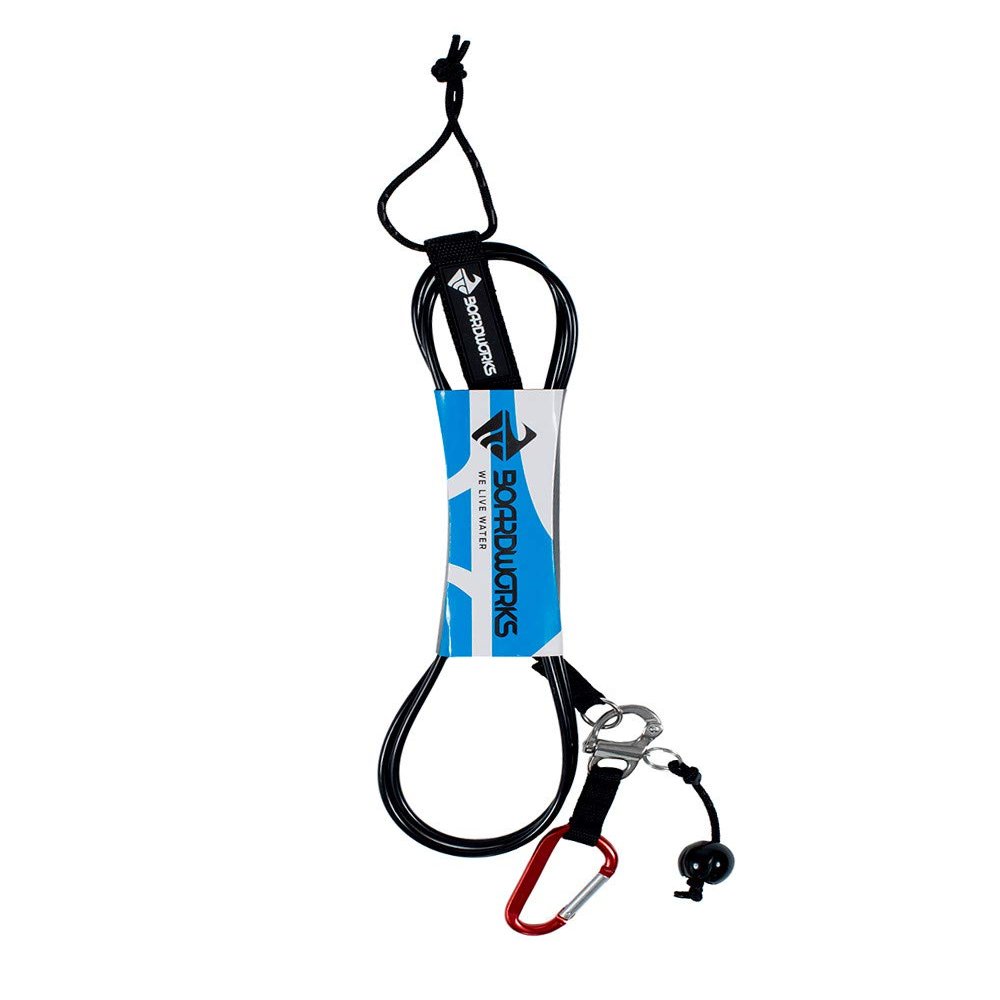 Boardworks Whitewater SUP Quick Release Leash, Premium Standup Paddleboard Leash, 5mm Urethane Cord, 11', Black (848201015870)