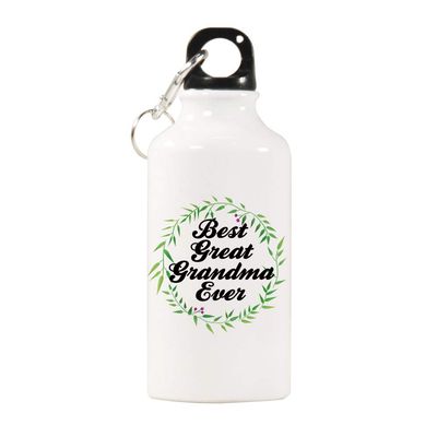 Elvoes Sports Water Bottles Best Great Grandma Water Bottle BPA Free Stainless Steel Bottle with Cap Wild Mouth Great Grandma Gifts Great for Sport Home Travel Outdoors (400ml/17oz)