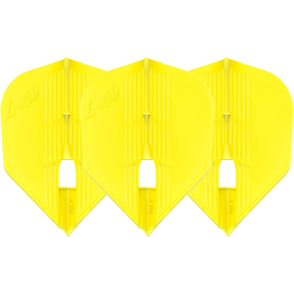 LSTYLE Dart Flights - L3 PRO KAMI Shape - Yellow | Set of 3 | for Soft & Steel Tip Darts