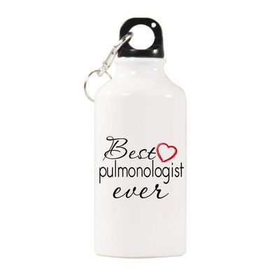 Elvoes Sports Water Bottles Best Pulmonologist Water Bottle BPA Free Stainless Steel Bottle with Cap Wild Mouth Pulmonologist Gifts Great for Sport Home Travel Outdoors (400ml/17oz)