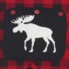 Little Blue House by Hatley Moose on Plaid Family Union Suits, Kid's Union Suit - Moose on Plaid, 10 Years Red view 3