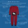 Little Blue House by Hatley Moose on Plaid Family Union Suits, Kid's Union Suit - Moose on Plaid, 10 Years Red view 4