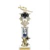 Trophy Deals 19" Action Matrix Dance Silver Flute Column Trophy, Custom Dance Trophies with Personalized Engraving - WW113CS-DAAMB view 1