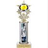 Trophy Deals 16" Action Matrix Softball Silver Flute Column Trophy, Custom Softball Trophies with Personalized Engraving - WWH101AS-SBAMB view 1