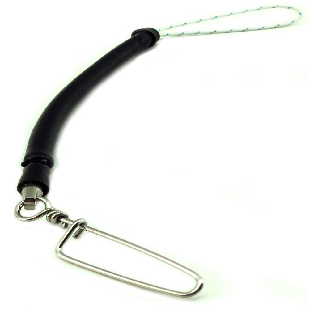 SPEARFISHING WORLD 3/8" Bungee/Shock Cord for Speargun Shooting Line with Stainless Steel Swivel Snapclip or Pigtail (Snapclip 4-Pack)