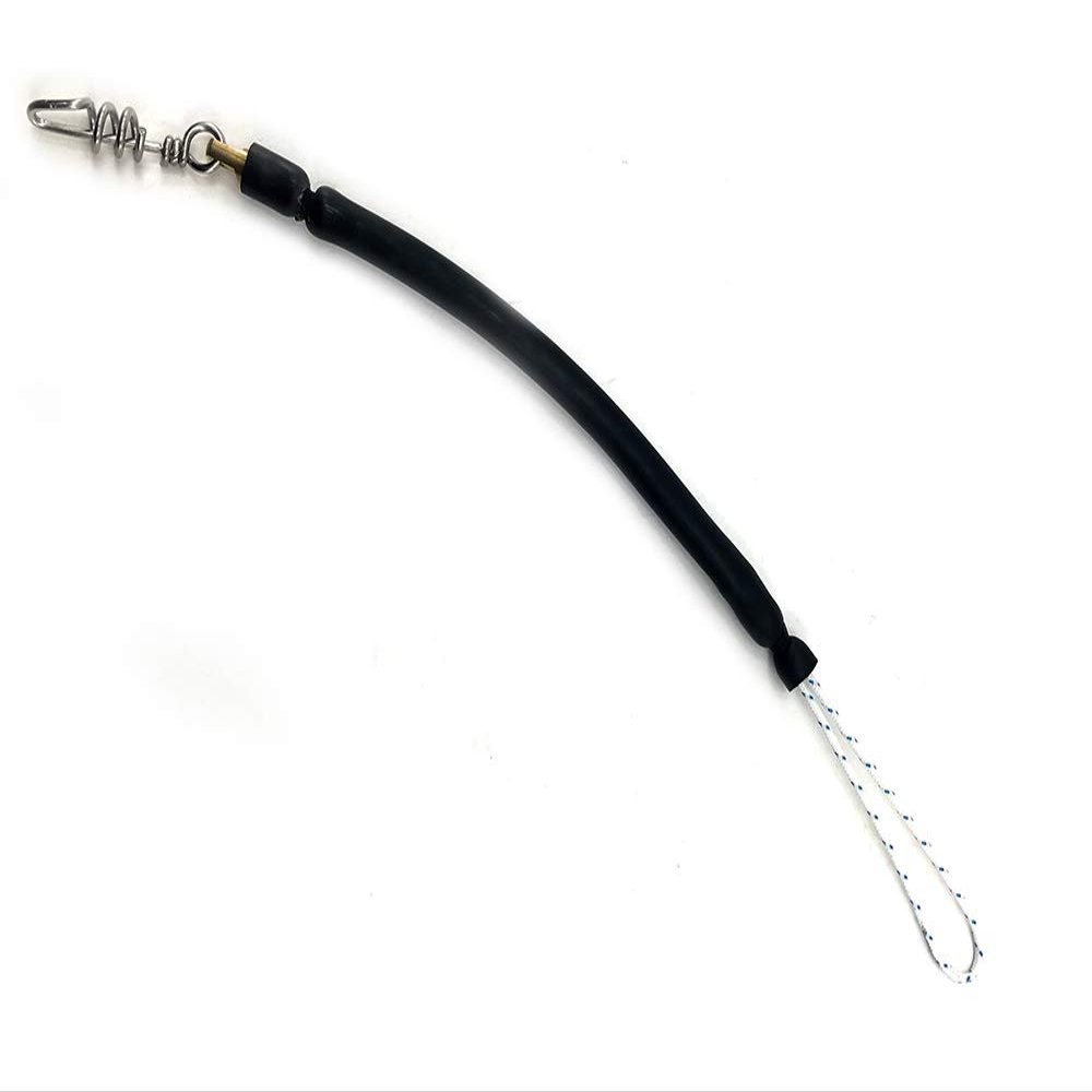 SPEARFISHING WORLD 3/8" Bungee/Shockcord for Speargun Shooting Line with Swivel Snapclip or Pigtail (Pigtail 2-Pack)