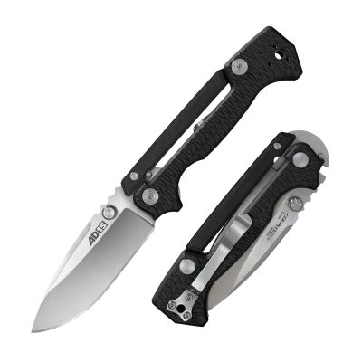 Cold Steel AD-10 and AD-15 Tactical Folding Knife with Lock and Pocket Clip - Premium S35VN Steel Blade, AD-15 Black , 3 1/2"