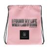 Drawstring bag - I Found My Life When I Laid It Down - Christian Travel Accessories - Saving Trinity view 1