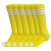 3 Pairs of juDanzy Knee High Boys or Girls Stripe Tube Socks for Soccer, Basketball, Uniform and Everyday Wear (4-6 Years, Yellow With White Stripes (3 Pairs)) view 1