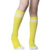 3 Pairs of juDanzy Knee High Boys or Girls Stripe Tube Socks for Soccer, Basketball, Uniform and Everyday Wear (4-6 Years, Yellow With White Stripes (3 Pairs)) view 2