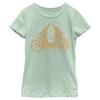 Fifth Sun Disney Princess Pumpkin Cinderella Girl's Heather Crew Tee, Mint, X-Small view 1
