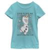 Fifth Sun Frozen Worth Melting Girl's Solid Crew Tee, Tahiti Blue, X-Large view 1