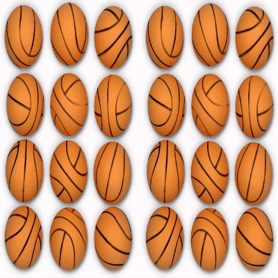 Tiger Tail Sports Recreational-Quality (1-Star, 40mm) Ping Pong Balls (Basketball, 24-Pack)