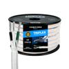 12/3 AWG UL 1426 (The Real Thing) Triplex Round Marine Wire - Tinned Copper Boat Cable - 16 Feet - White PVC Jacket view 1