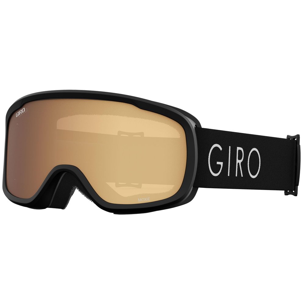 Giro Women's and Youth Moxie Ski and Snowboard Goggles - Black Core Light Strap with Amber Gold/Yellow Lenses