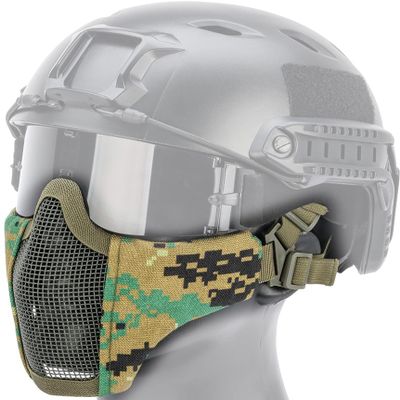 Evike Airsoft - Matrix Low Profile Iron Face Padded Lower Half Face Face Pro (Color: Digital Woodland)