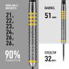 Harrows Dave Chisnall 80% Tungsten Steel Tip Darts (24) view 4
