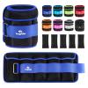 Adjustable Ankle Weights 1-10 LBS Pair with Removable Weight for Jogging, Gymnastics, Aerobics, Physical Therapy, Resistance Training|Each 1-5 LBS, Total 10LBS, Blue view 1