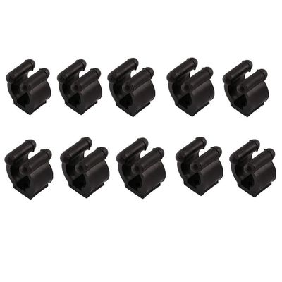 10-Piece Billiards Snooker Cue Clips & Clamps - Fishing Rod Clip Holder for Pool Cues & Rack Storage