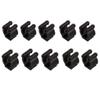 10-Piece Billiards Snooker Cue Clips & Clamps - Fishing Rod Clip Holder for Pool Cues & Rack Storage view 1