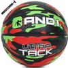 AND1 Ultra Grip Advanced Premium Rubber Basketball (Deflated w/Pump Included): Official Regulation Size 7 (29.5) Streetball, Made for Indoor/Outdoor Basketball Games, Red/Green view 1