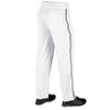 CHAMPRO mens Straight Open Bottom Baseball Pants, White, Black, Medium US view 2