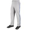Champro MVP OB Open Bottom Baseball Pant with Contrast Color Braid Piping and Reinforced Double Knee view 1