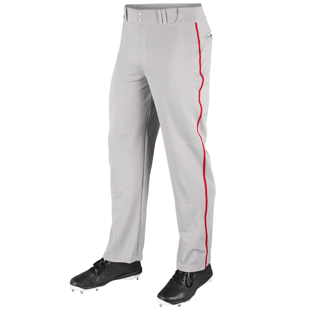 Champro MVP OB Open Bottom Baseball Pant with Contrast Color Braid Piping and Reinforced Double Knee