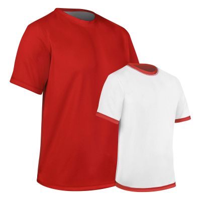 Champro Revtee Reversible Tee, Youth Large, Scarlet, White
