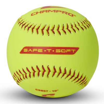 Champro Safe-T-Soft 10" Softballs with Durahide Cover, RIF 1, 12 Pack
