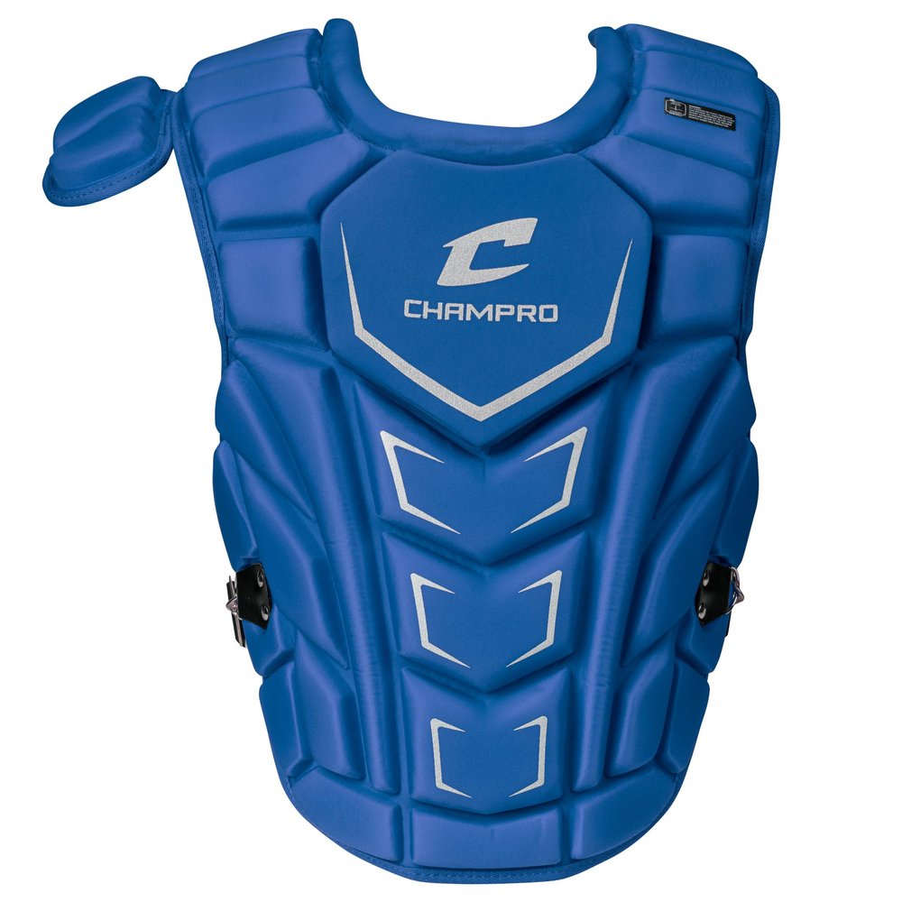 Champro Optimus MVP Plus Chest Protector for Commotio Cordis with Removable Shoulder Cap, 16.5", Royal Blue