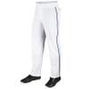 Champro MVP OB Open Bottom Baseball Pant with Contrast Color Braid Piping and Reinforced Double Knee view 1