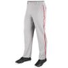 CHAMPRO MVP OB Open Bottom Baseball Pant with Contrast Color Braid Piping and Reinforced Double Knee view 1