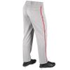 CHAMPRO MVP OB Open Bottom Baseball Pant with Contrast Color Braid Piping and Reinforced Double Knee view 2