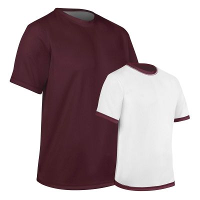 Champro Revtee Reversible Tee, Youth Large, Maroon, White