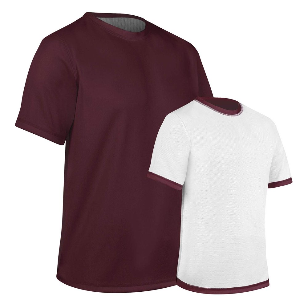 Champro Revtee Reversible Tee, Youth Large, Maroon, White