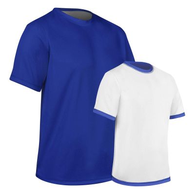 Champro Revtee Reversible Tee, Youth Medium, Royal, White
