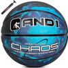 AND1 Chaos Basketball: Official Regulation Size 7 (29.5 inches) Rubber Basketball - Deep Channel Construction Streetball, Made for Indoor Outdoor Basketball Games, Black Hole view 1